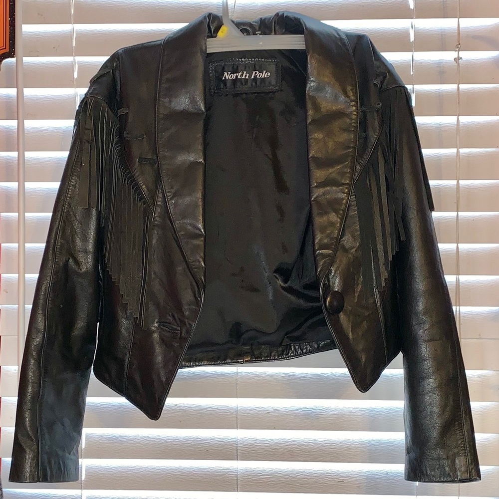 Fringed Genuine Leather Jacket - image 2